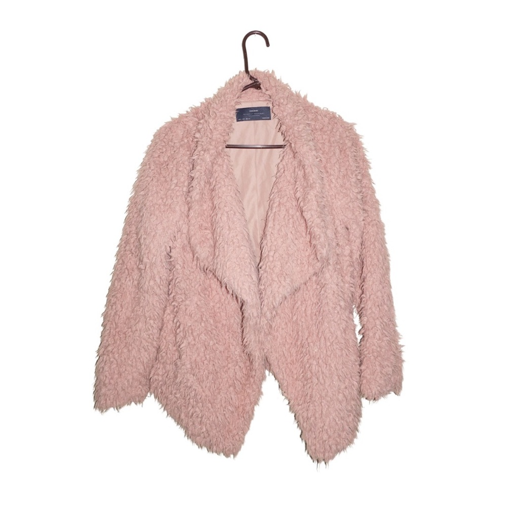 Fuzzy Faux Fur Pink Zara Jacket